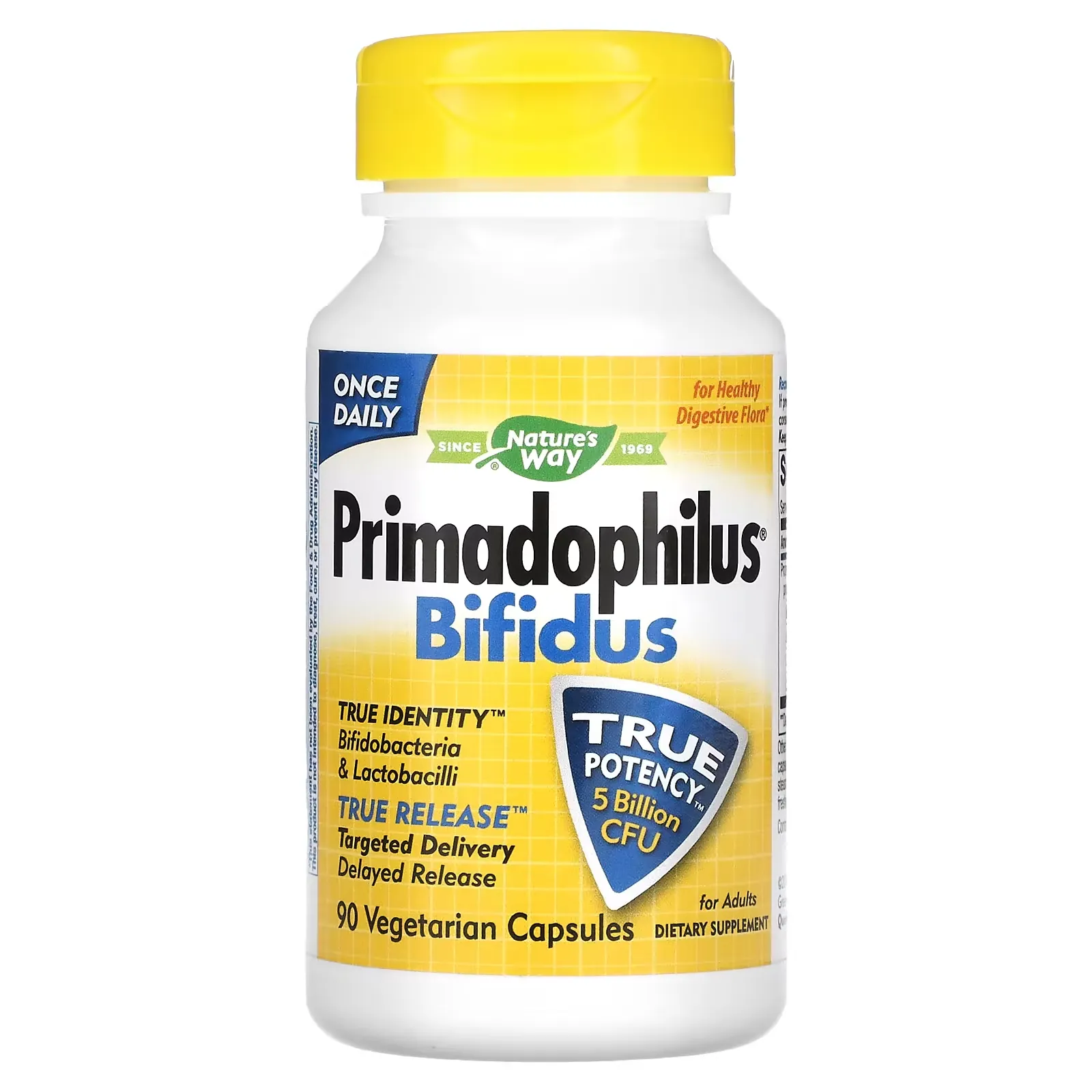 Primadophilus Bifidus, For Adults, 5 Billion CFU, 90 Vegetable Capsules