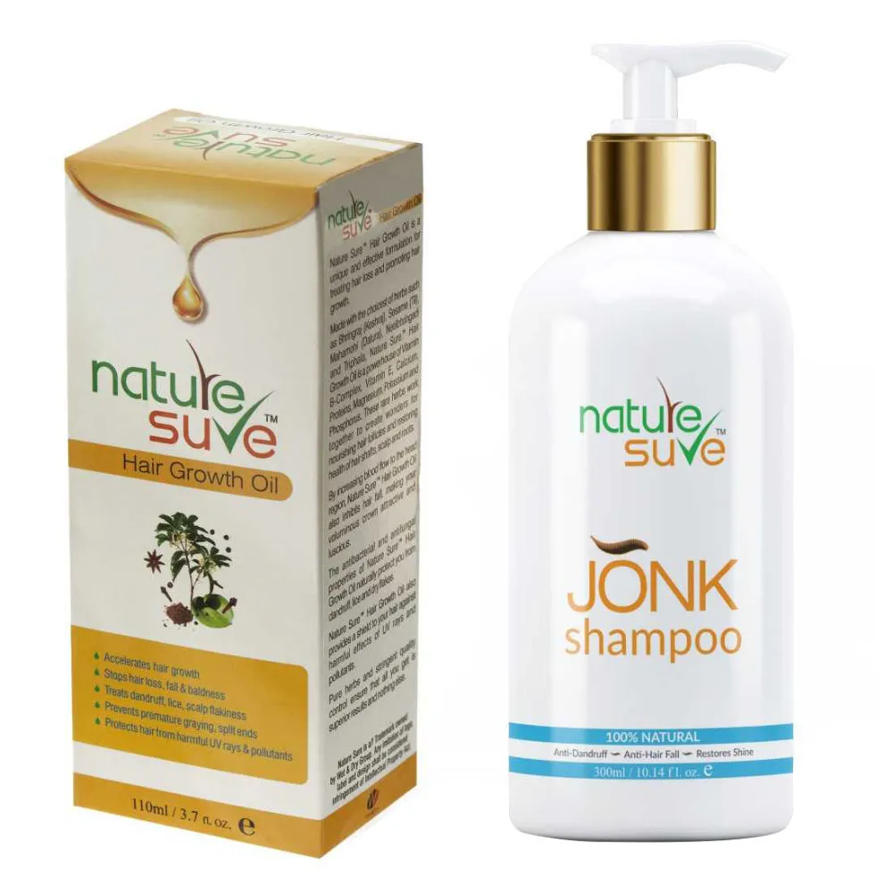 Nature Sure Hair Growth Oil & Jonk Shampoo Combo