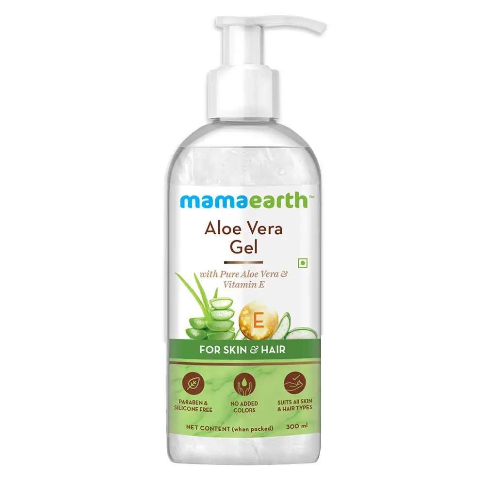 Mamaearth Aloe Vera Gel,  300 ml  with Pure Aloe Vera & Vitamin E for Skin & Hair