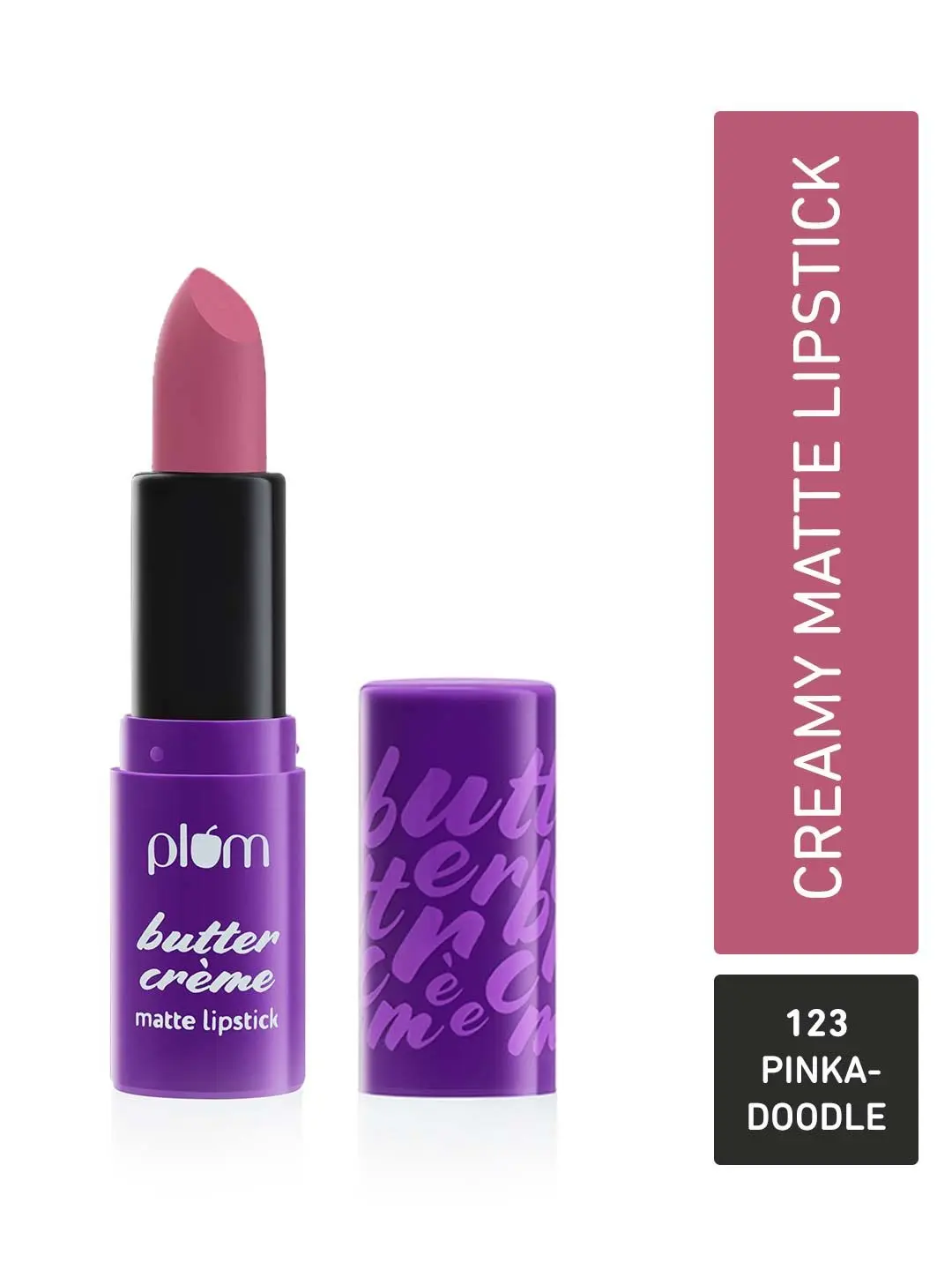 Plum Butter Creme Matte Lipstick | Creamy Matte Finish | Highly Pigmented |123 Pinkadoodle