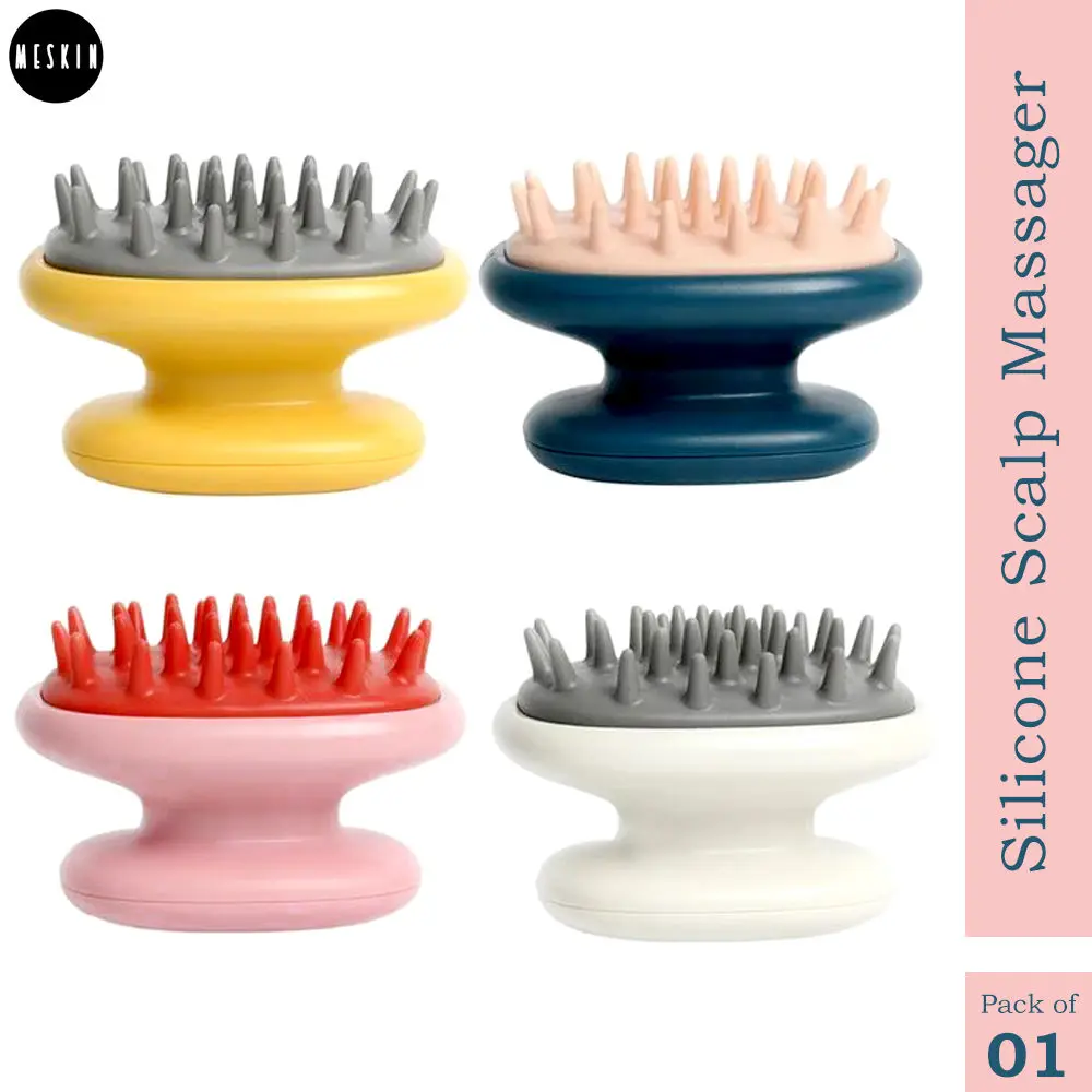 MeSkin Scalp Massager Brush For Blood Circulation & Natural Hair Growth – Assorted Colors