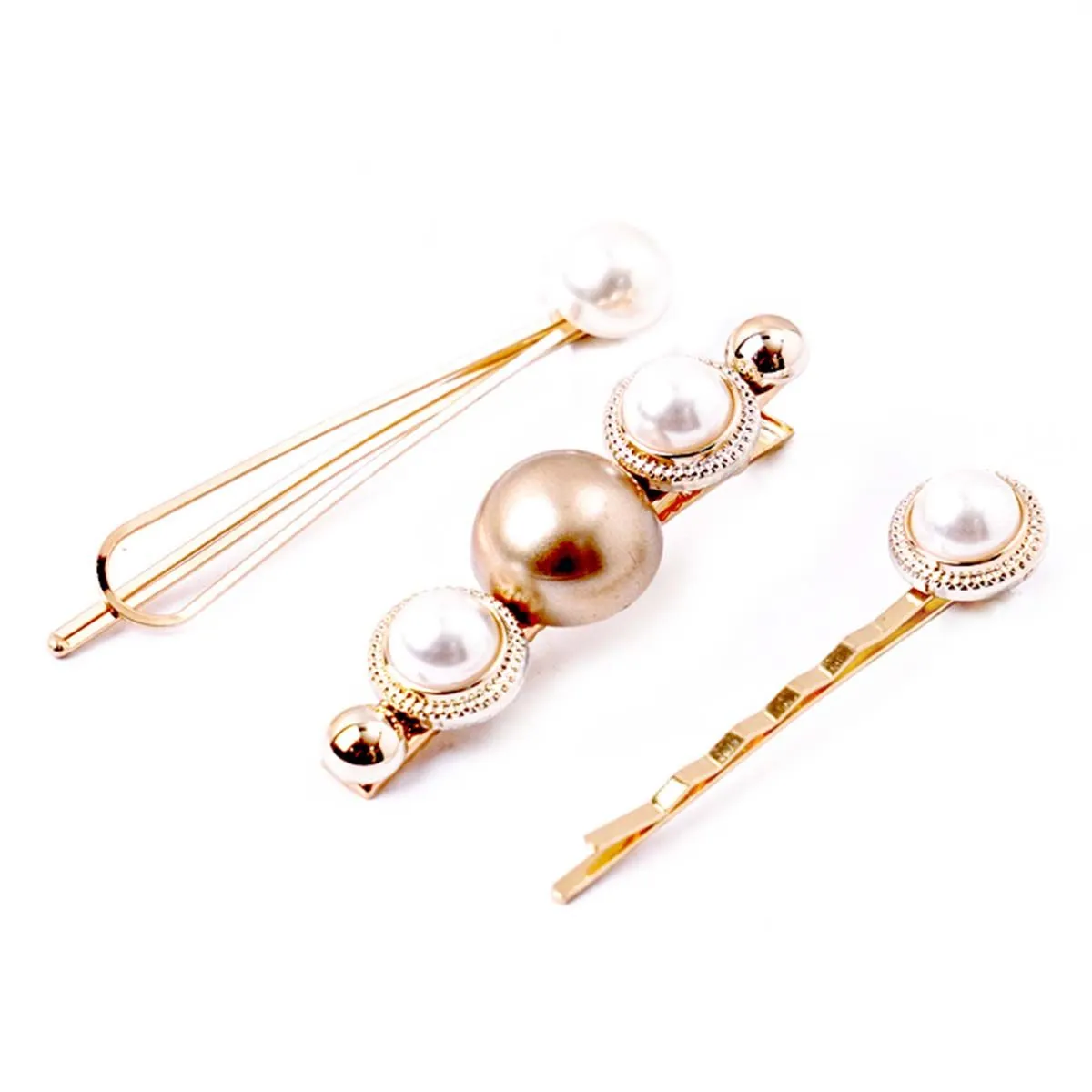 Ferosh Pearl Studded Hair Pin - Set of 3