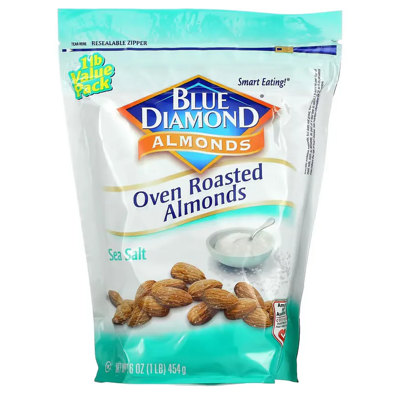 Almonds, Oven Roasted Almonds, Sea Salt, 16 oz (454 g)