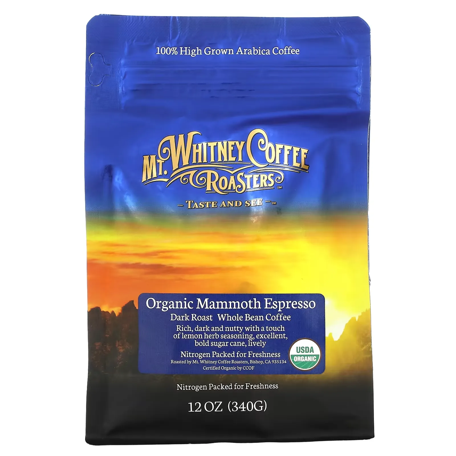 Organic Mammoth Espresso, Whole Bean Coffee, Dark Roast, 12 oz (340 g)