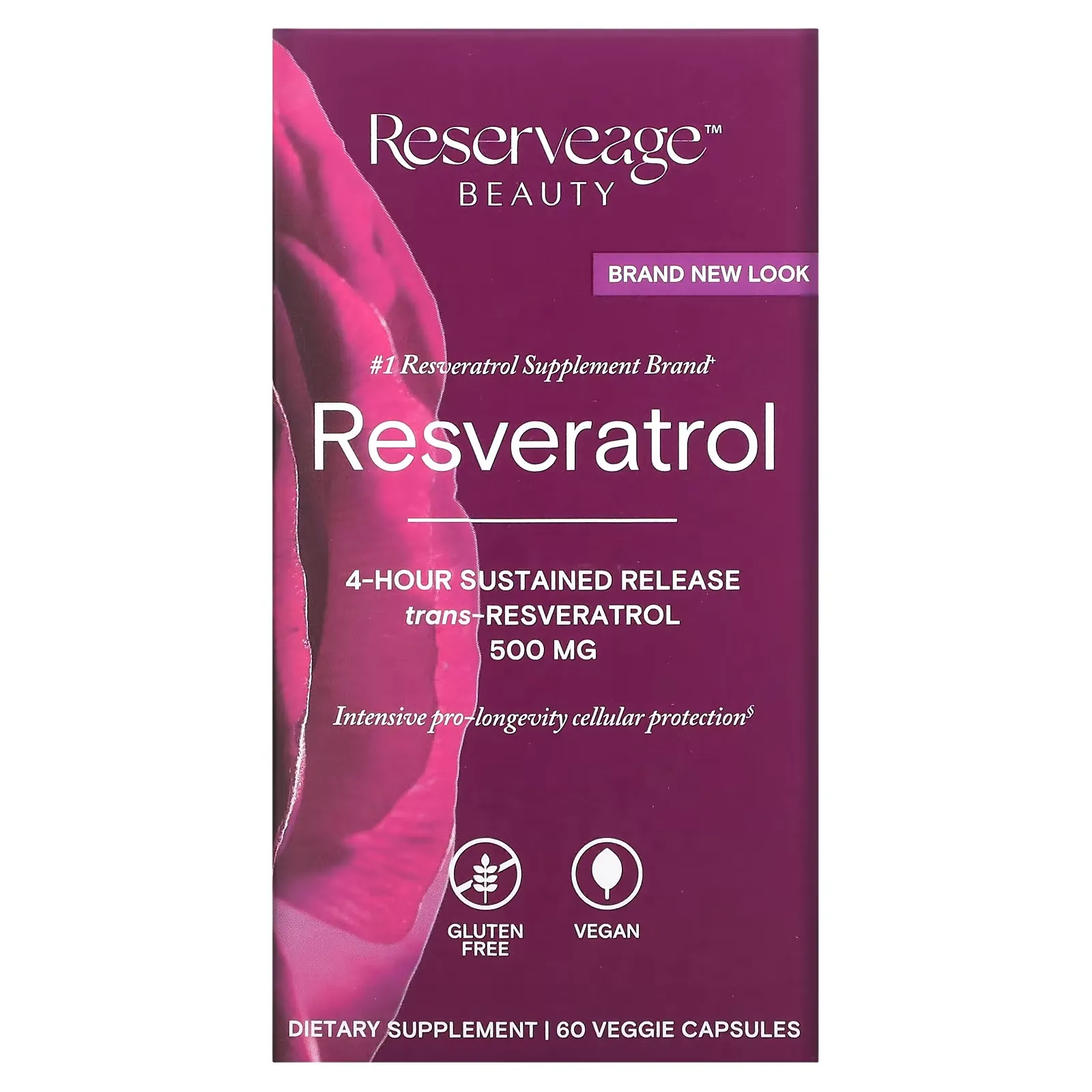 Resveratrol, 500 mg, 60 Veggie Capsules