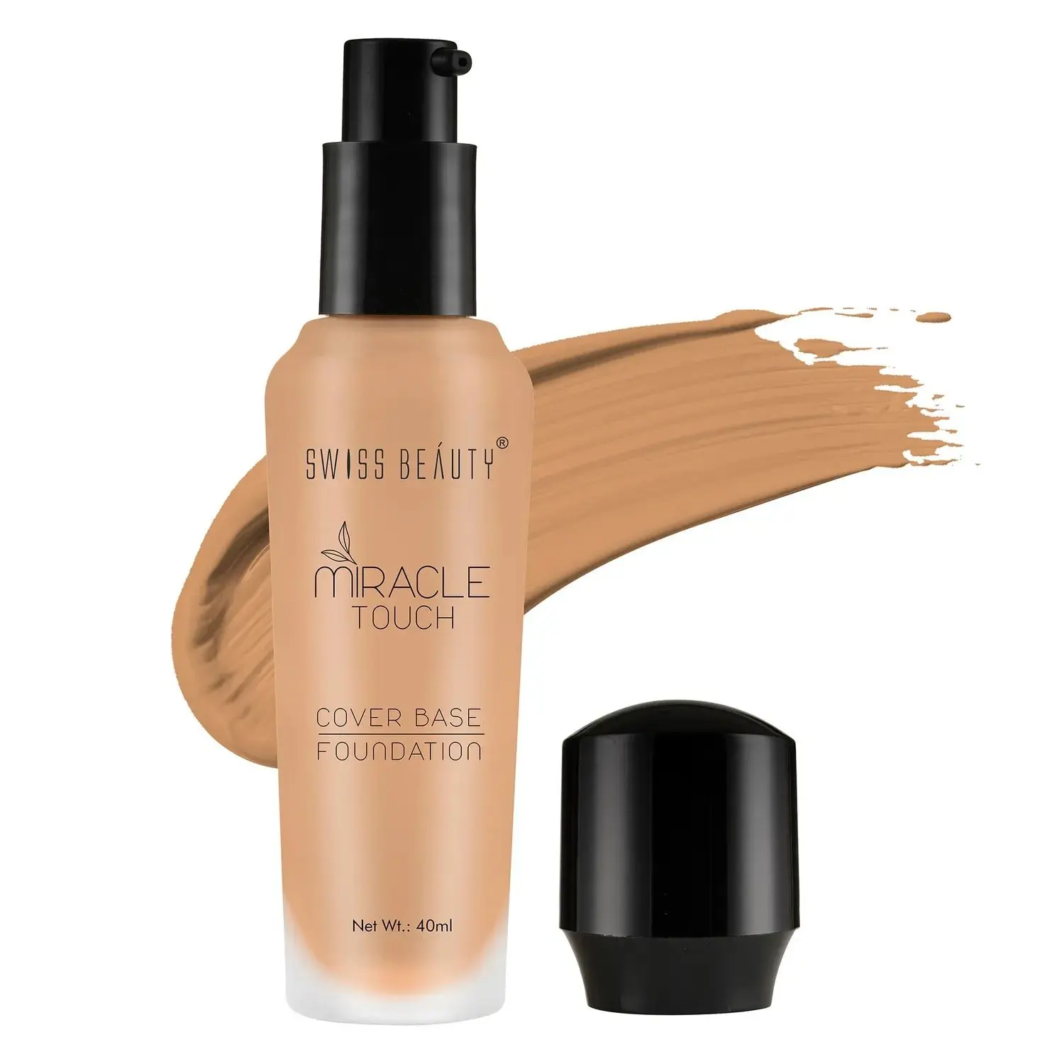 Swiss Beauty Miracle Touch Cover Base Foundation - Medium-6 (40 ml)