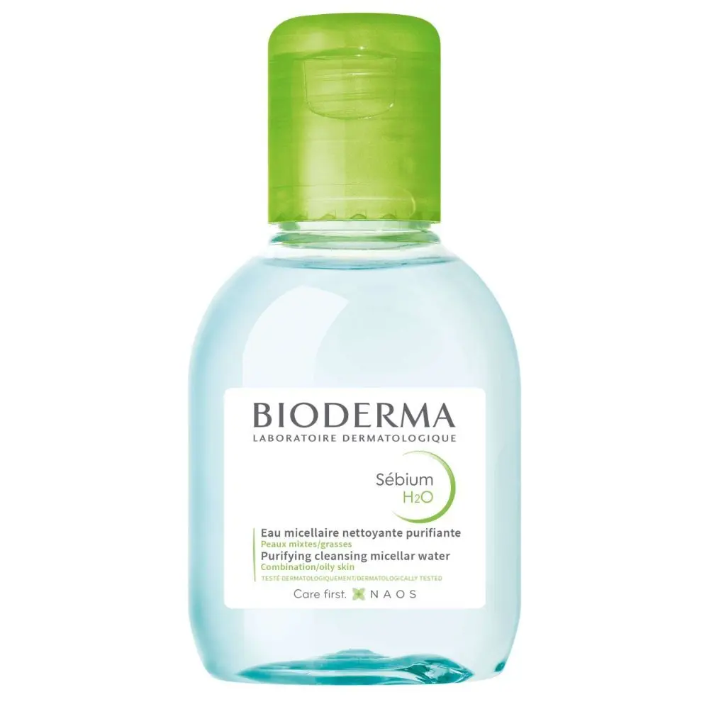 Bioderma Sebium H2O Purifying Micellar Cleansing Water and Makeup Removing Solution for Combination to Oily Skin 100 ml