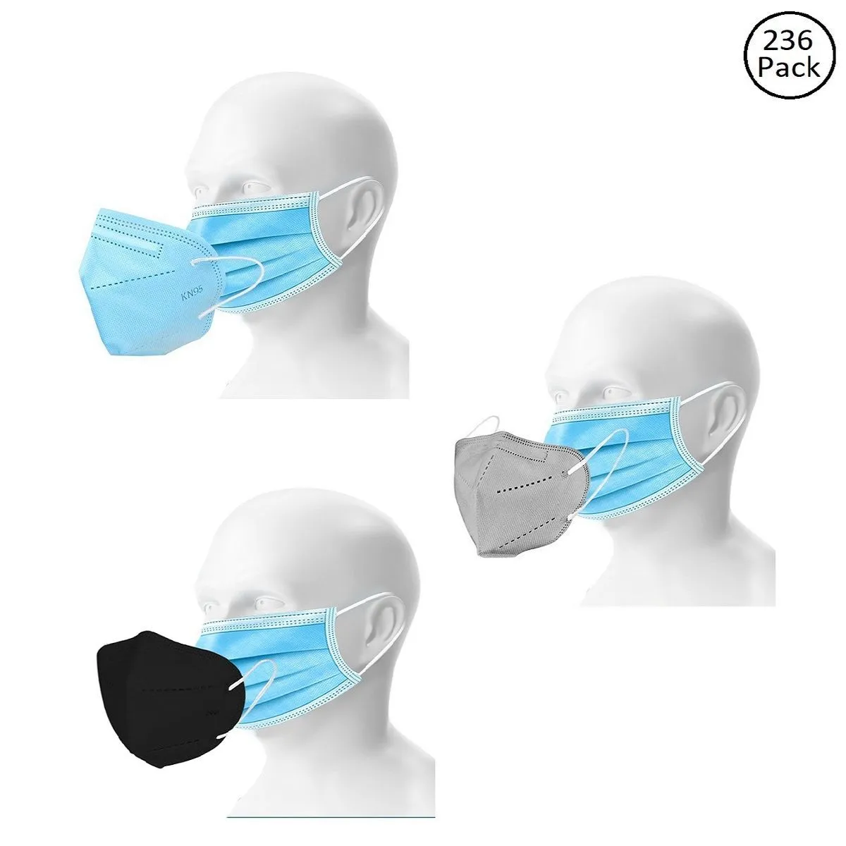 Fabula Double Mask Set of 200 Disposable & 36 Kn95/N95 Mask