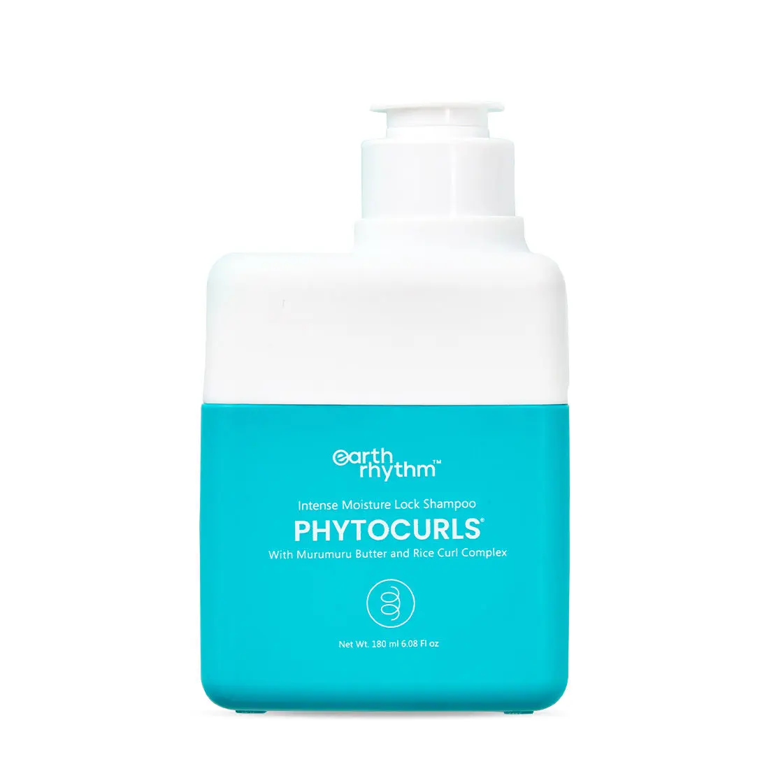 Earth Rhythm Phytocurls - Intense Moisture Lock Shampoo | Tames Frizz, Strengthens Hair, Deep Cleans | For Curly & Wavy Hair | For Men & Women - 180 ML