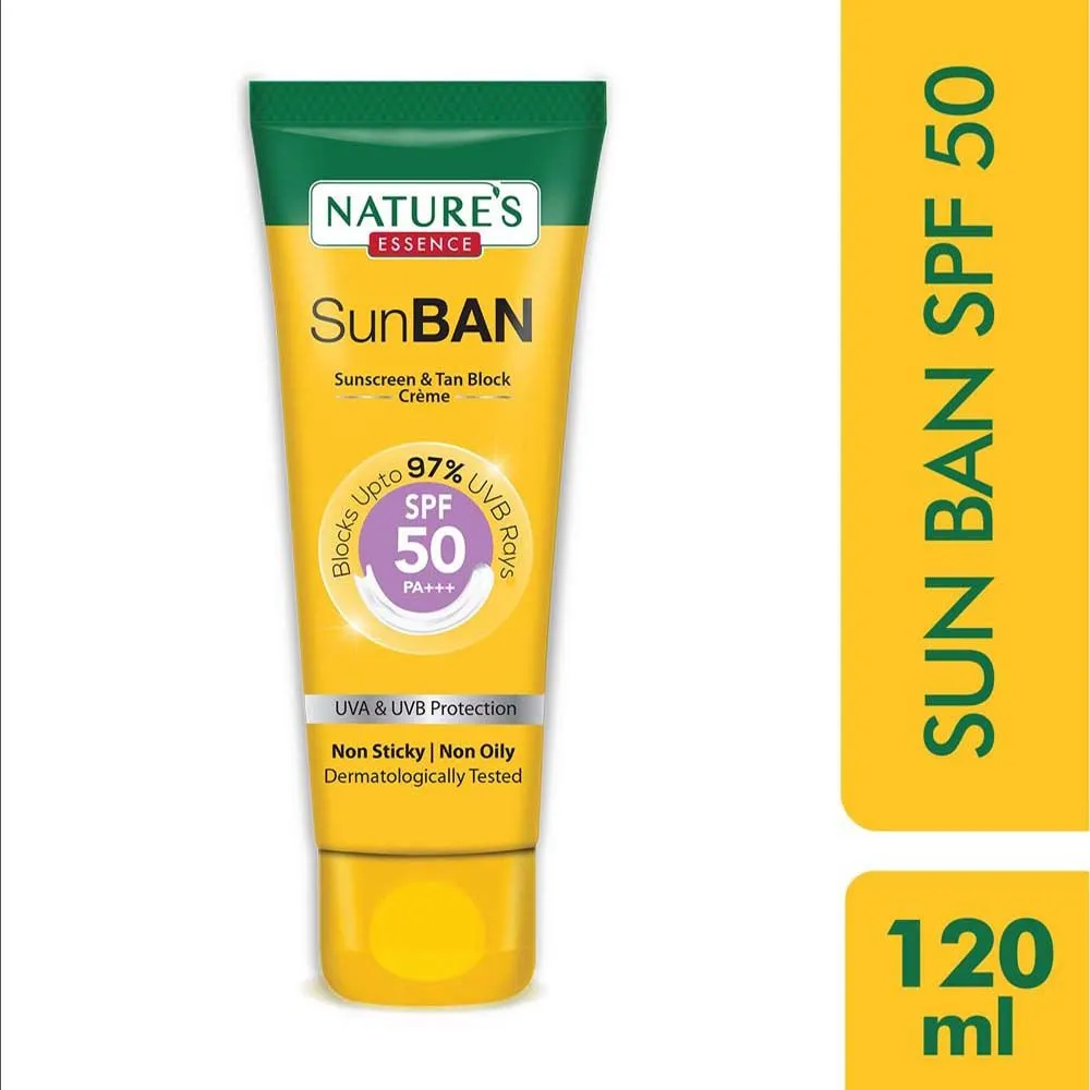 Nature's Essence Sunban SPF 50 PA+++ Sunscreen & Tan Block Creme