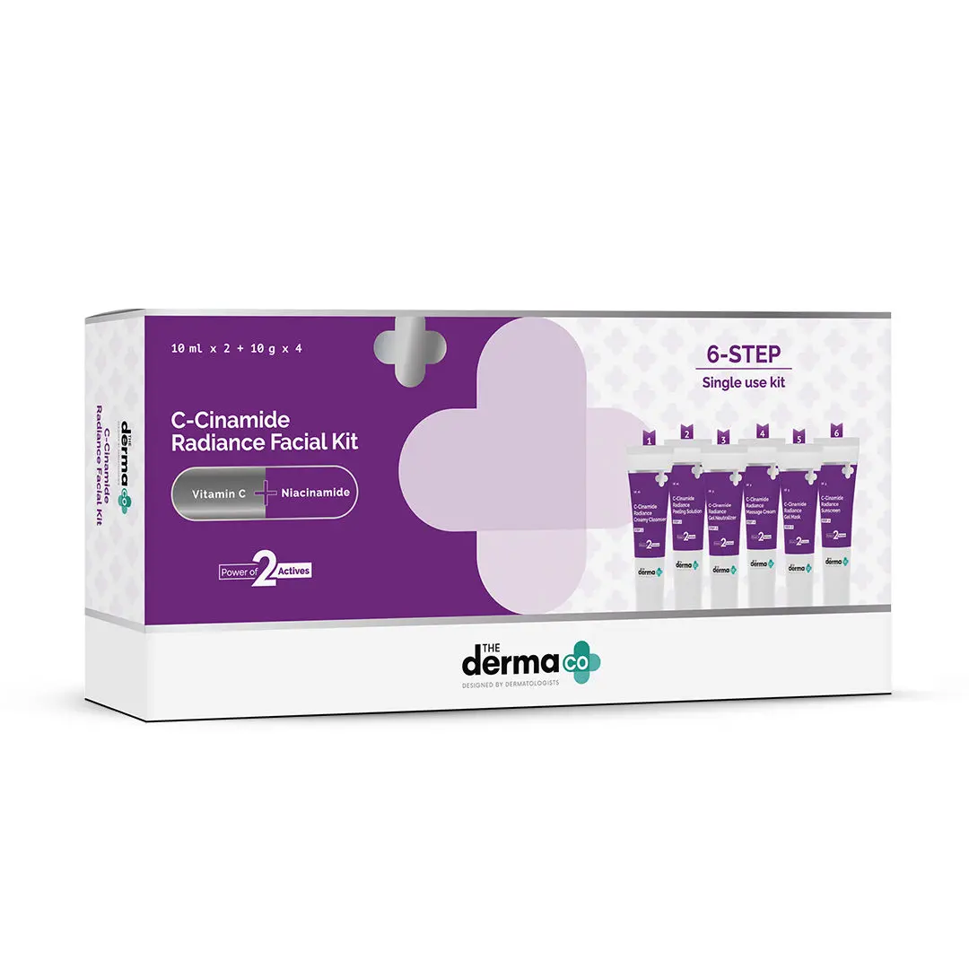 The Derma Co. C-Cinamide Radiance Facial Kit with Vitamin C & Niacinamide for Radiant Skin