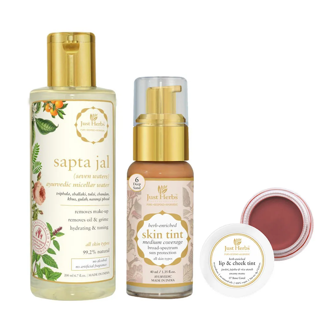 Just Herbs Radiant Skin Combo - Skin Tint Shade 07 & Sapta Jal