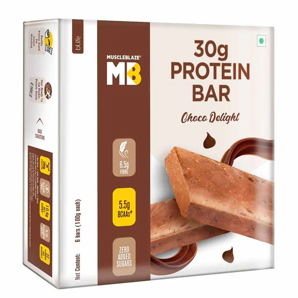 MuscleBlaze Hi-Protein Bar (30g Protein) OP,  6 bar(s)  Choco Delight