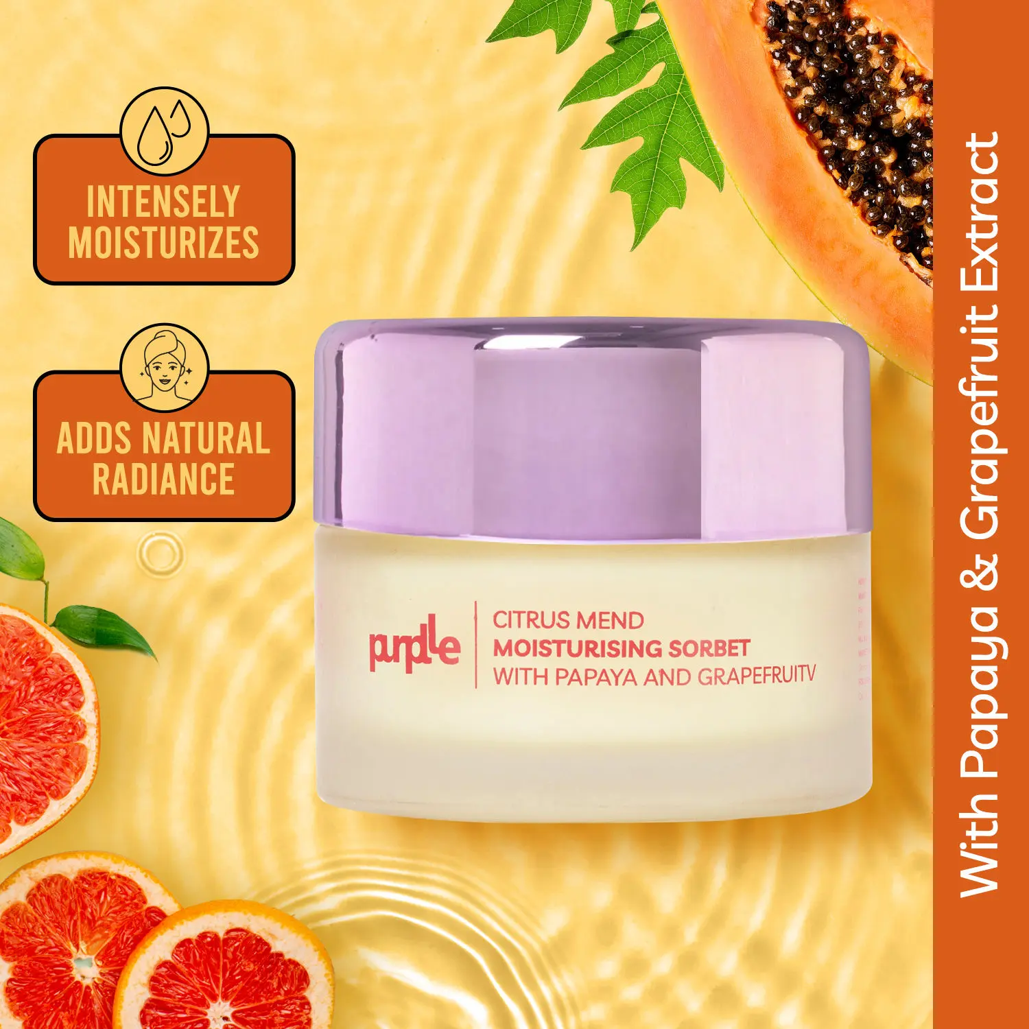 Purplle Citrus Mend Moisturising Sorbet with Papaya and Grapefruit (50 gm)