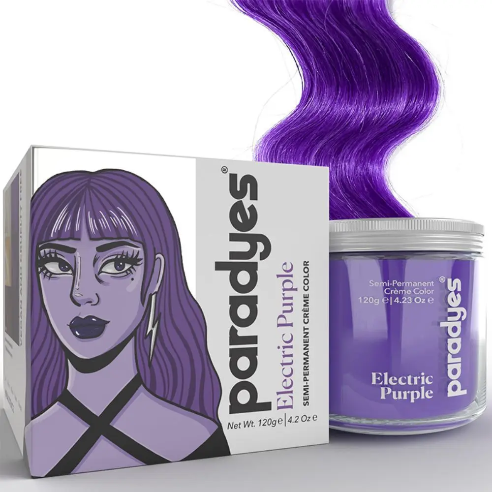 Paradyes Ammonia Free Electric Purple Semi-Permanent Hair Color (120 g)