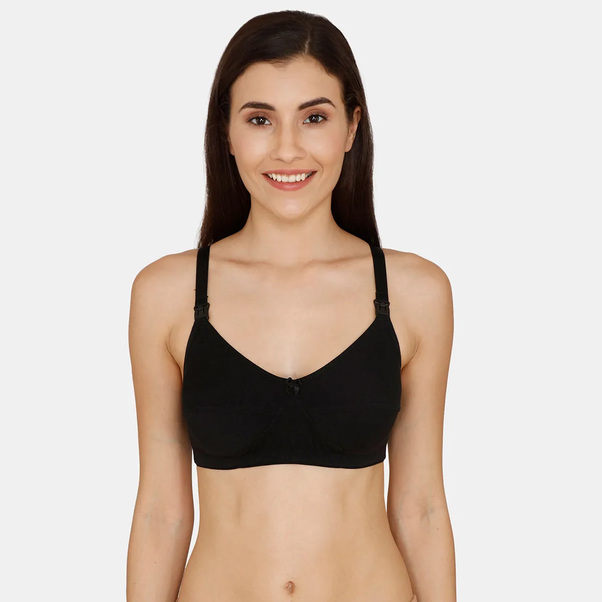 Nejo Feeding Bra Non Padded Seam Cups - Black