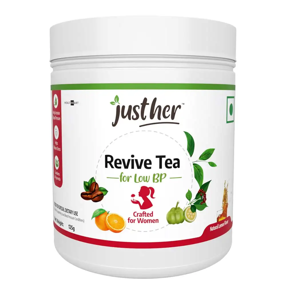 JustHer Revive Tea for Low BP,  Natural Lemon  125 g