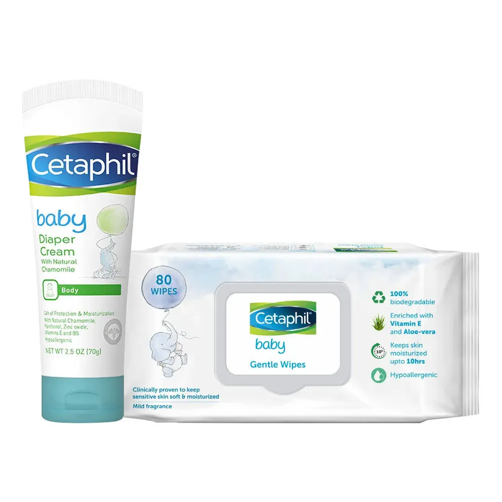 Cetaphil Baby Wipes+diapers Cream Combo