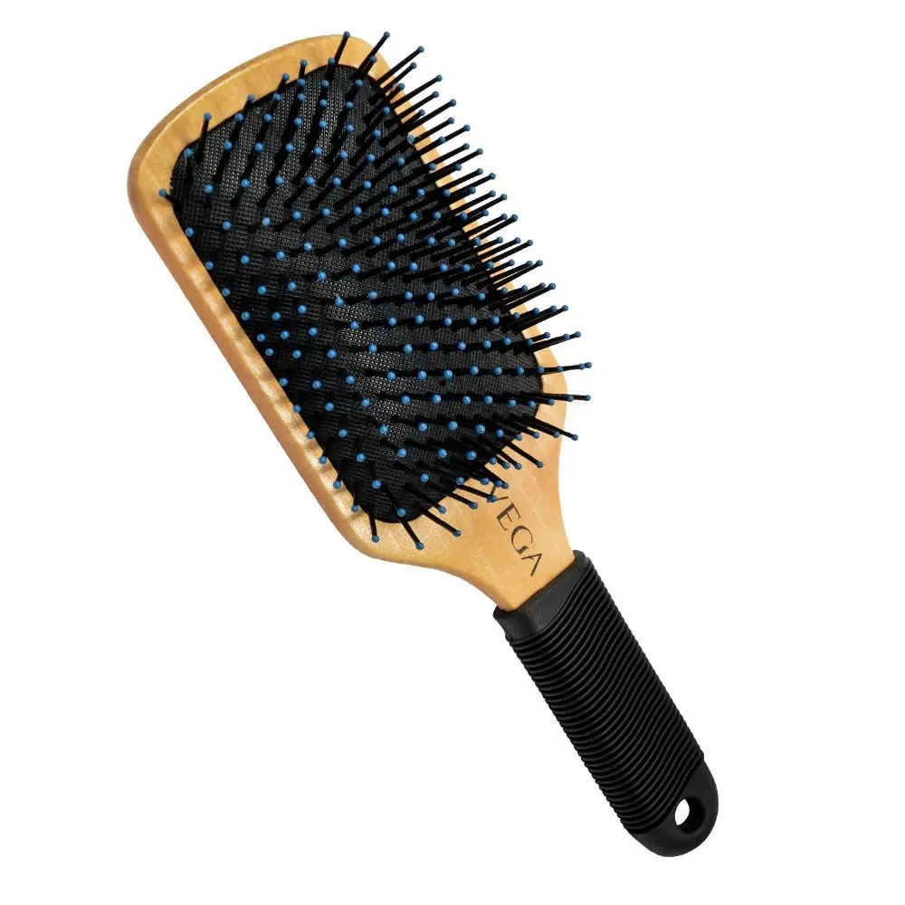 Vega Wooden Paddle Hair Brush (India's No.1* Hair Brush Brand), E1-PB