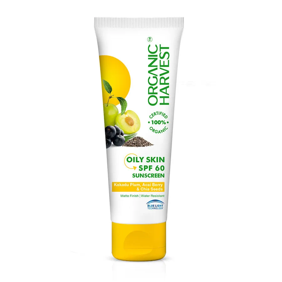 Organic Harvest Sunscreen For Oily Skin SPF 60