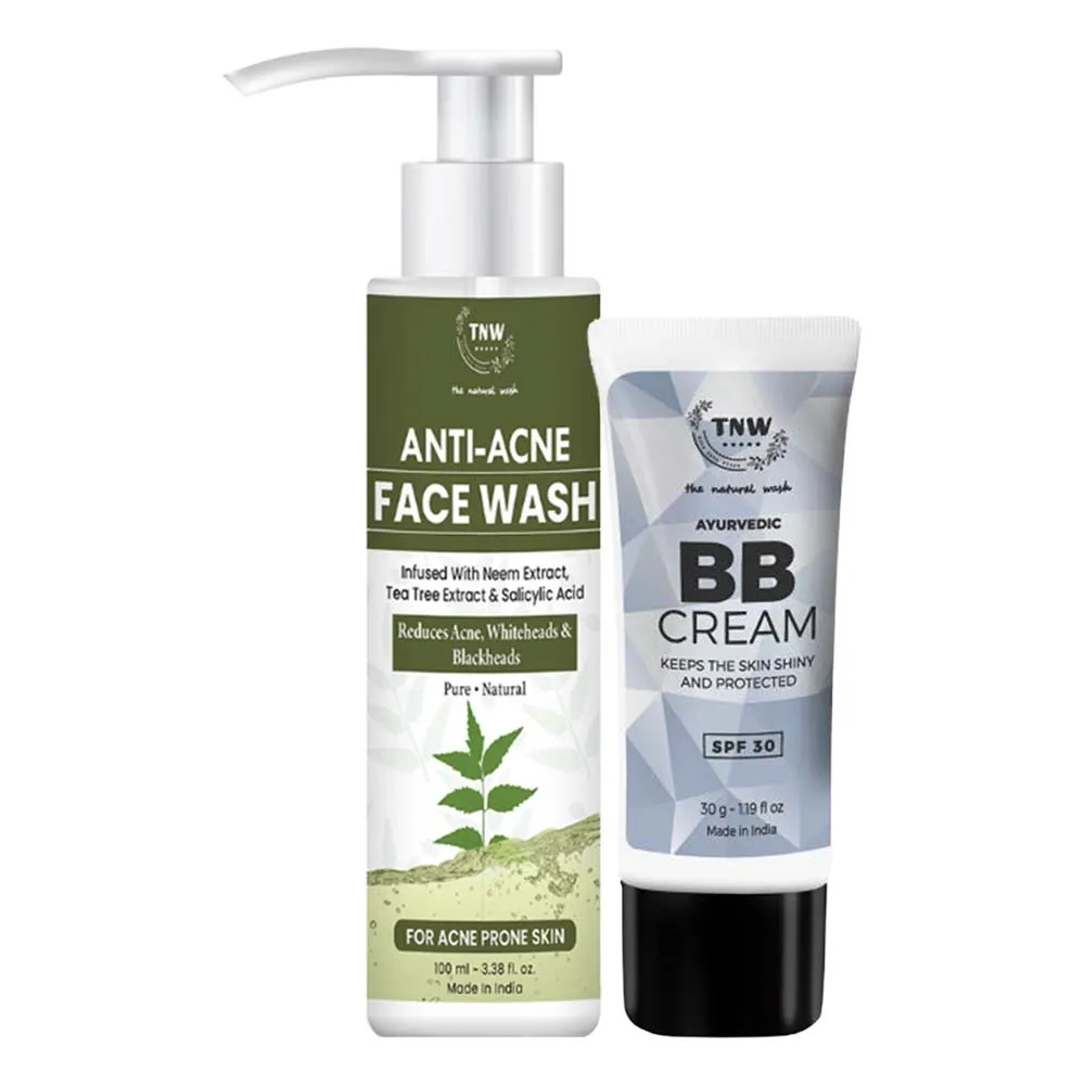 TNW The Natural Wash BB Cream and Anti-Acne Face Wash Combo