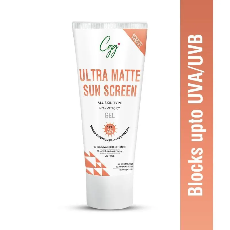 CGG Cosmetics Ultra Matte Sunscreen Gel SPF 45 Broad Spectrum PA+++ Protection