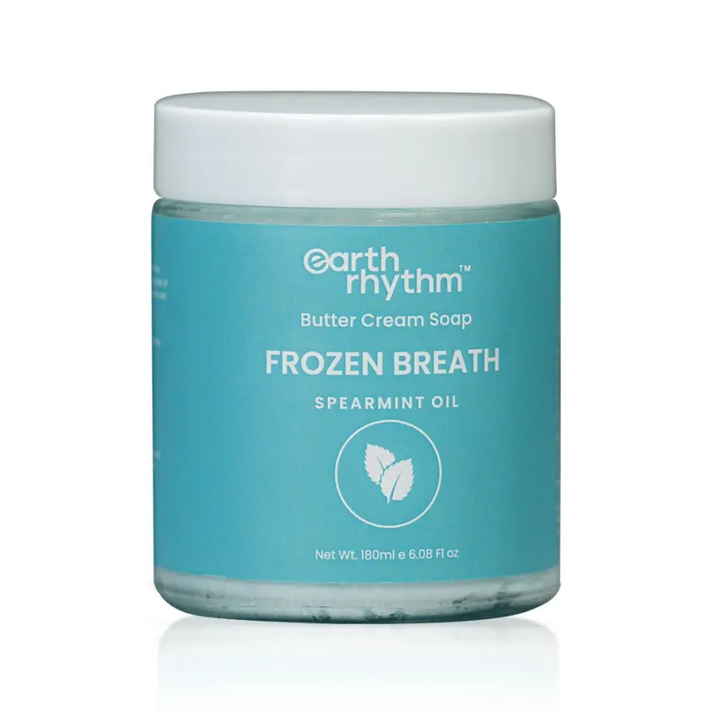 Earth Rhythm Frozen Breath Body Cleanser with the goodness of Spearmint & Peppermint Oil | Balances Skin pH & Softens Skin | Men & Women - 180 ML