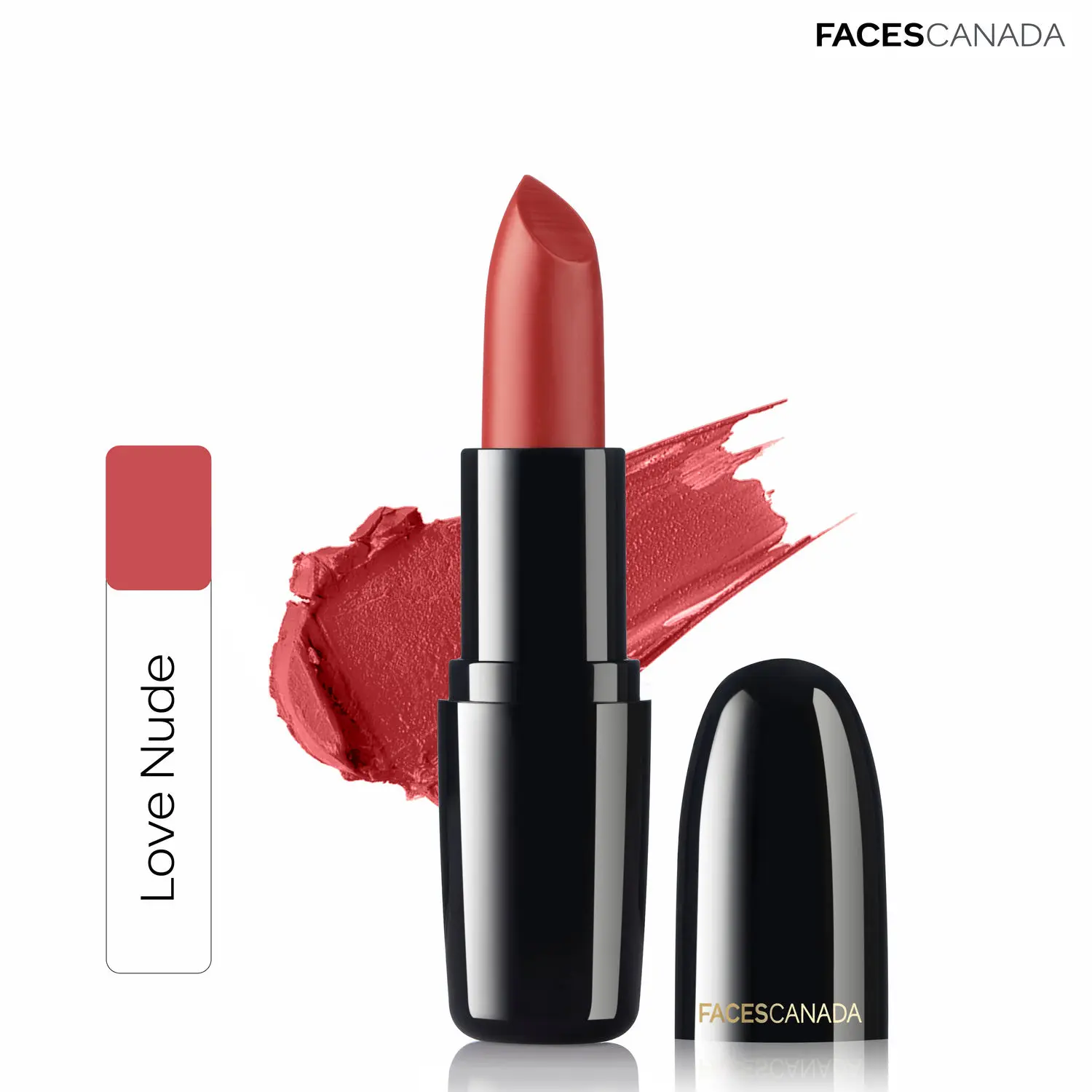 Faces Canada Weightless Creme Lipstick |Jojoba & Almond Oil | Highly pigmented | Smooth One Stroke Color | Keeps Lips Moisturized | Love Nude 4g