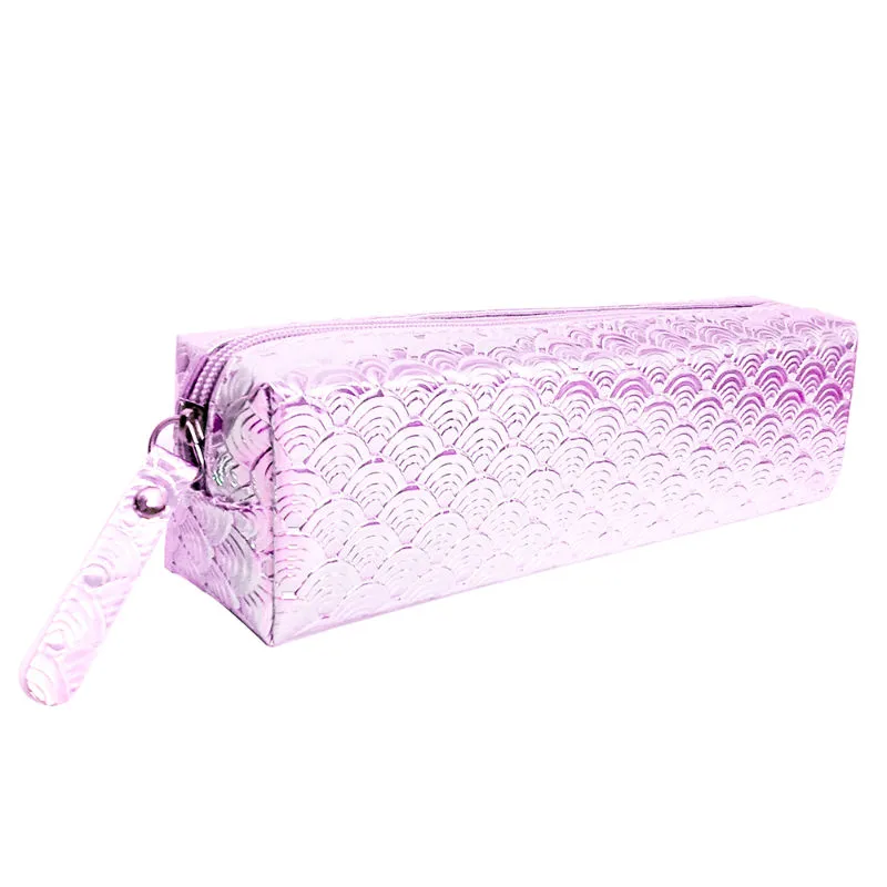 Allure Shiny Cosmetic Pouch - Silver Pink