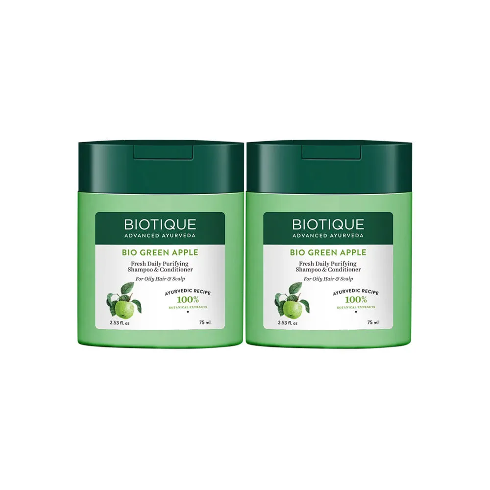 Biotique Bio Green Apple Shampoo & Conditioner - Pack of 2