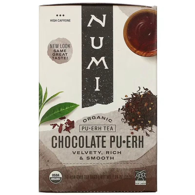 Organic Pu-Erh Tea, Chocolate Pu-Erh, 16 Tea Bags, 1.24 oz (35.2 g)