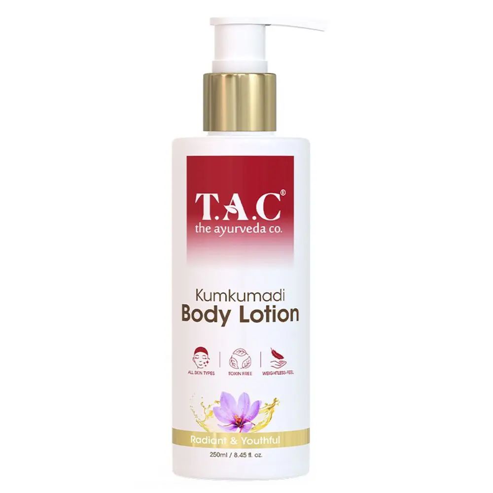 TAC - The Ayurveda Co. Kumkumadi Body Lotion for Radiant & Youthful Skin, 250ml