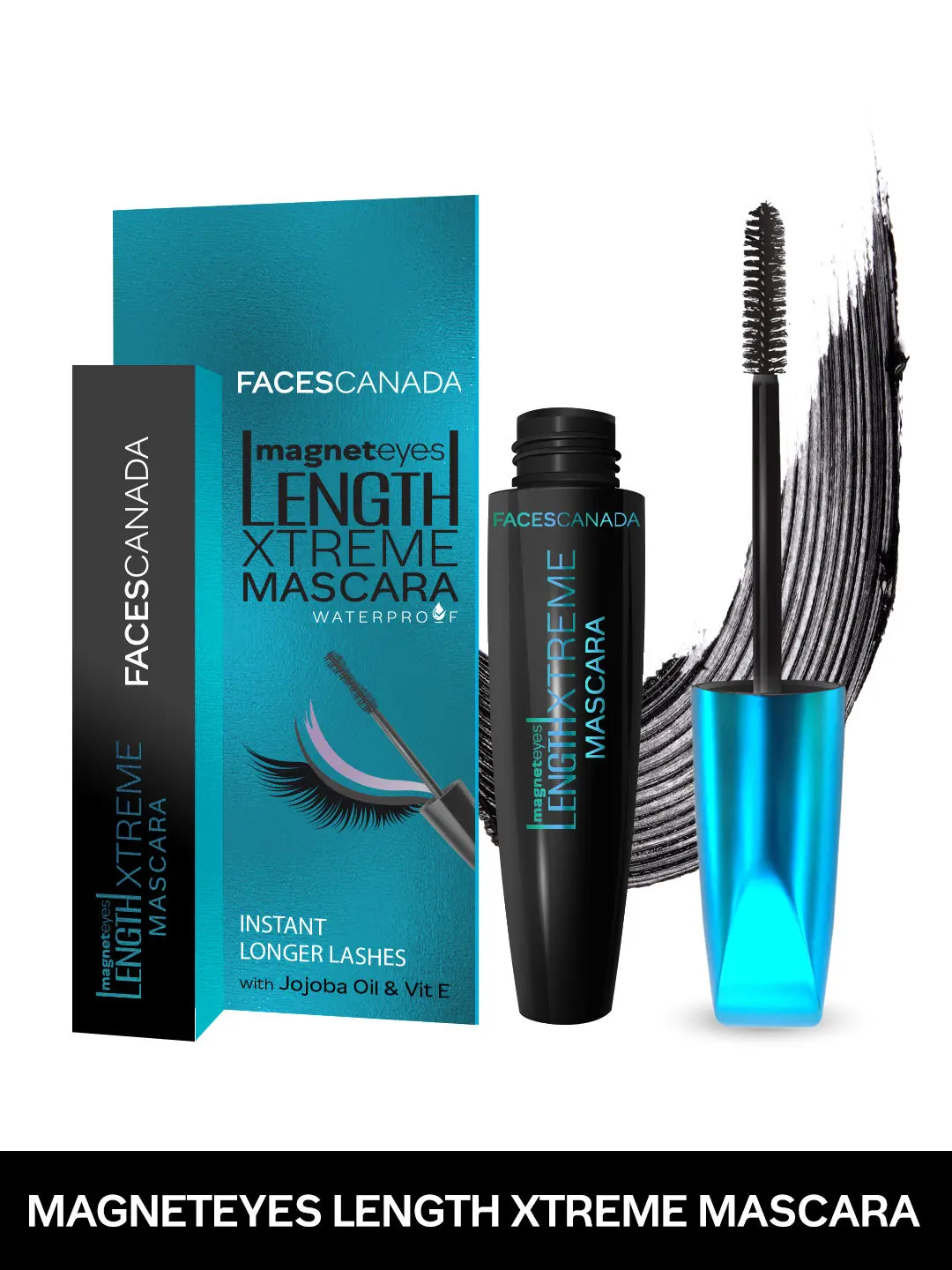 FACES CANADA Magneteyes Length Xtreme Mascara I Waterproof I Quick Drying I Long Wear I Intense Black I Lightweight I Jojoba Oil I Vitamin B I Cruelty-free I Vegan I Paraben-free