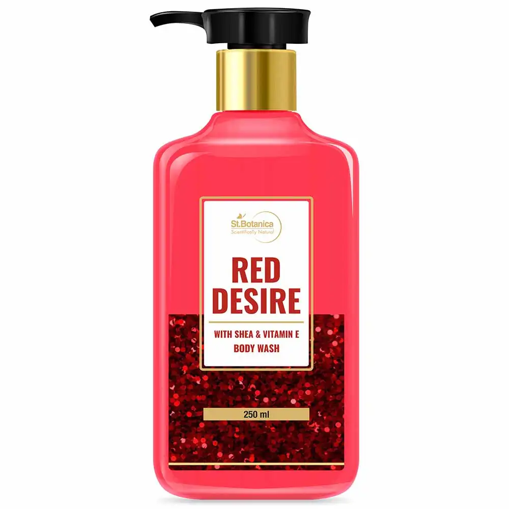 St.Botanica Red Desire With Shea & Vitamin E Body Wash,  250 ml  for All Skin Type