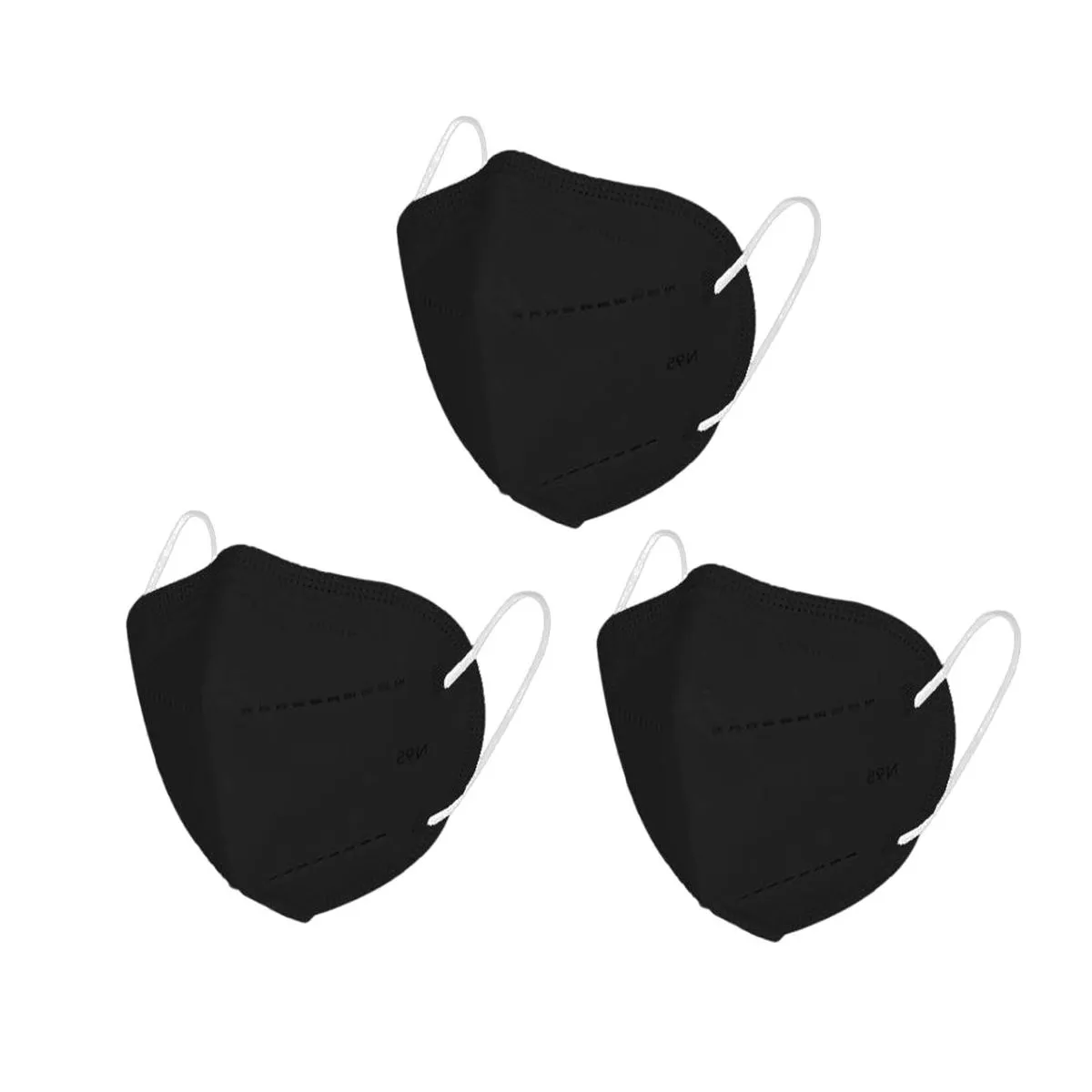 Fabula Pack Of 3 Kn95/N95 Anti-Pollution Reusable 5-Layer Mask (Black)