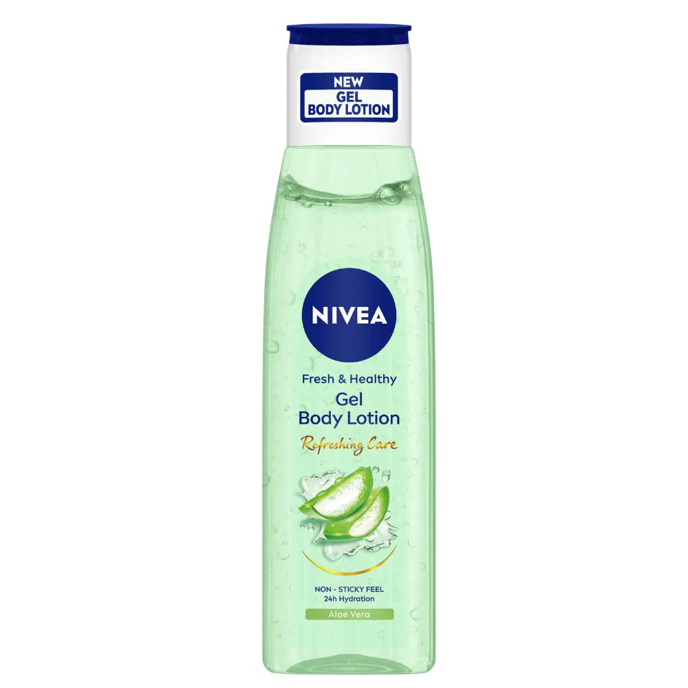 NIVEA Aloe Vera Gel Body lotion, Refreshing Care for 24H hydration, Non-Sticky & fast absorbing Body lotion for fresh and healthy skin, 75 ml