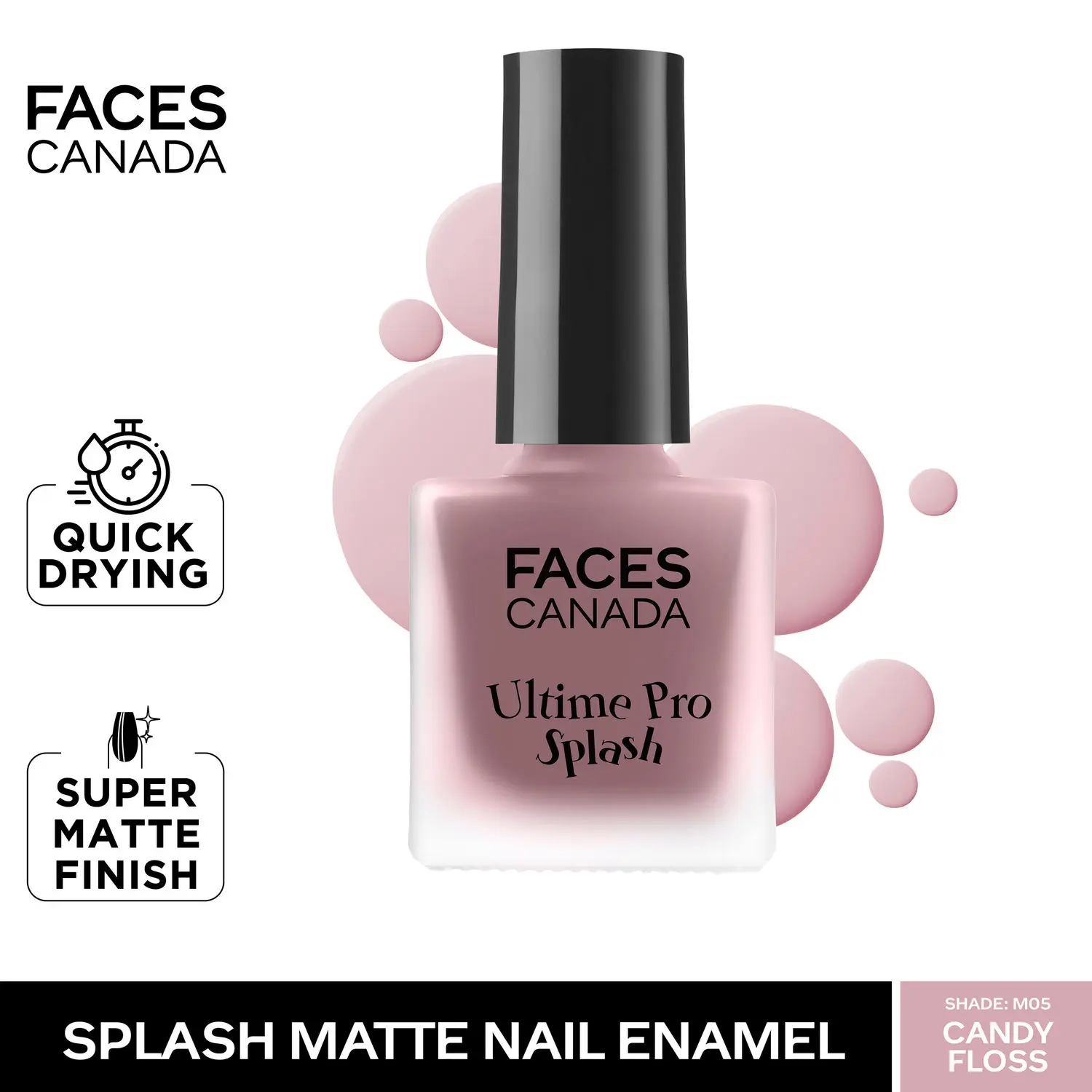 Faces Canada Ultime Pro Splash Matte Nail Enamel Candy Floss M05