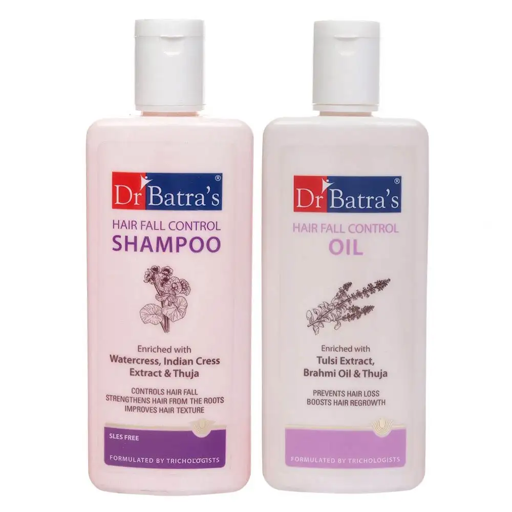 Dr Batra's Hair Fall Shampoo and Hiar Oil Combo,  2 Piece(s)/Pack  for Hair Fall (200ml Each)