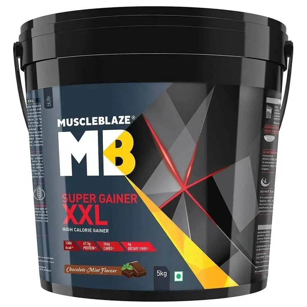 MuscleBlaze Super Gainer XXL Powder,  11 lb  Chocolate Mint