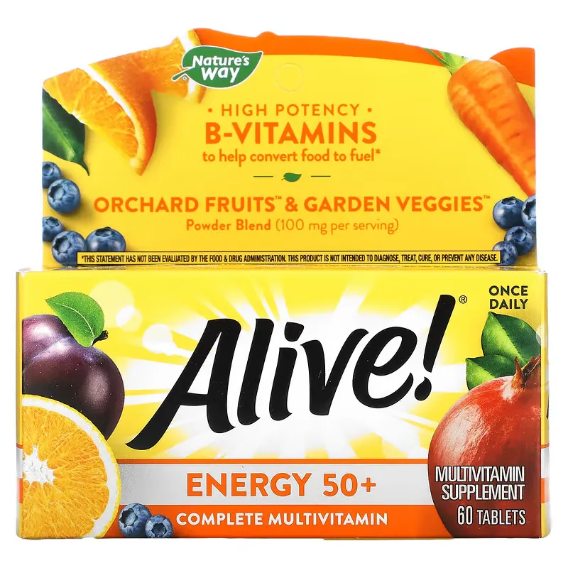 Alive! Energy 50+ Complete Multivitamin, 60 Tablets