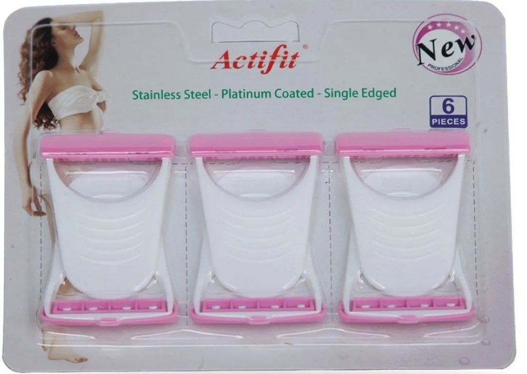 Actifit Disposal Razor For Women Resuable Instant & Painless (Skin Blade) (Pack of 6)