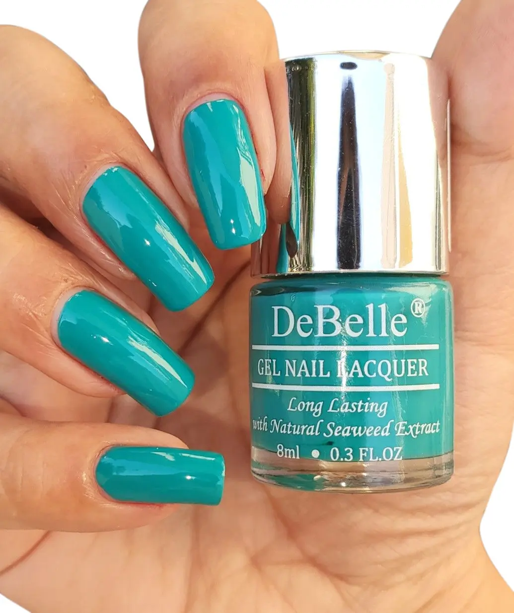 DeBelle Gel Nail Lacquer Creme Royale Cocktail - Turquoise Blue, (8 ml)