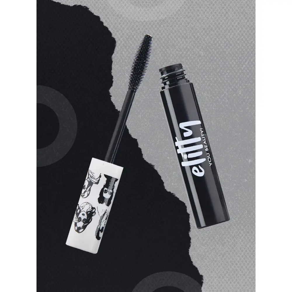 Elitty Lush Lashes Mascara - Ultimate Black , Infused with Witch Hazel,Makeup for Teenagers- 7ml