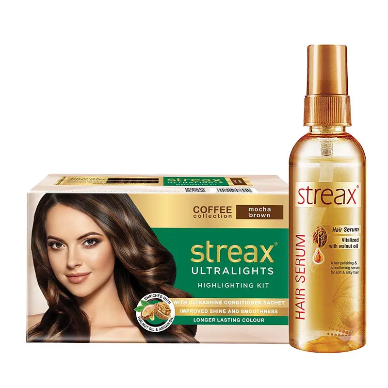 Streax Ultralight Mocha Brown + Walnut Serum