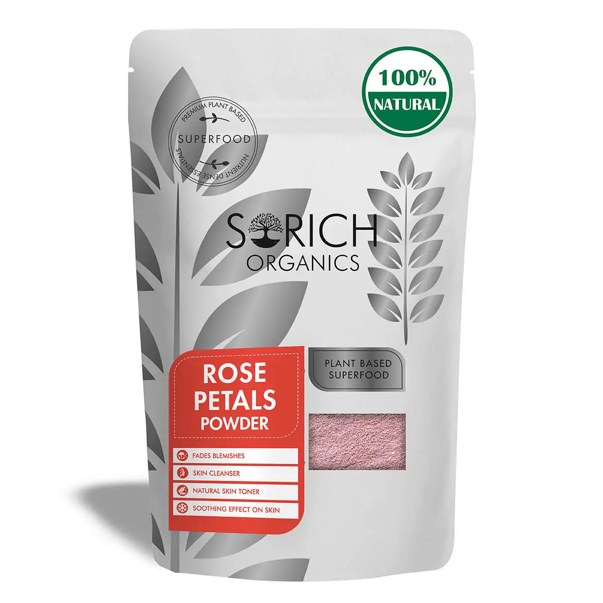 Sorich Organics Rose Petal Powder for Skin - 100 Gm