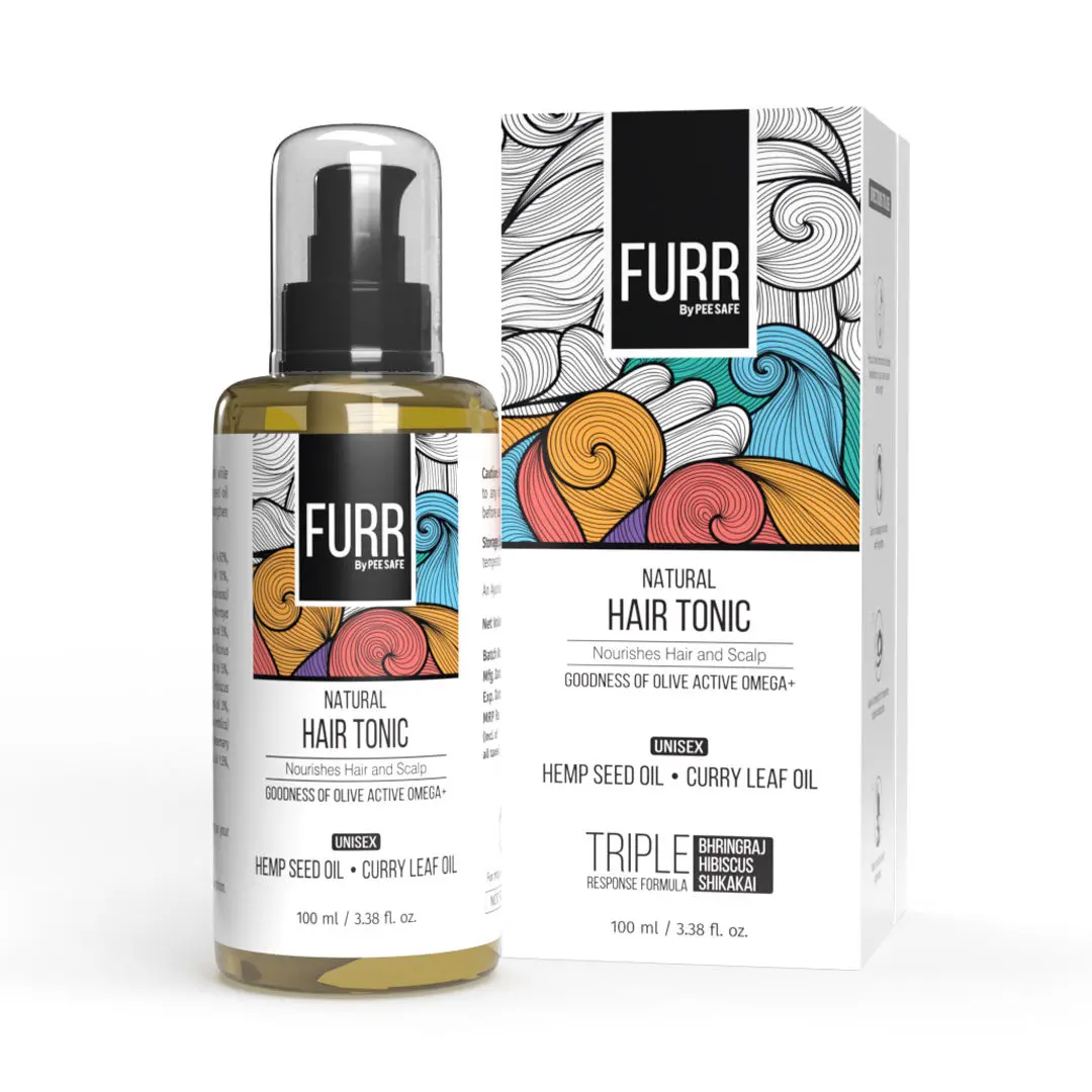 FURR By Pee Safe Natural Hair Tonic - (100 ml) | For Hair Nourishment and Frizz Control