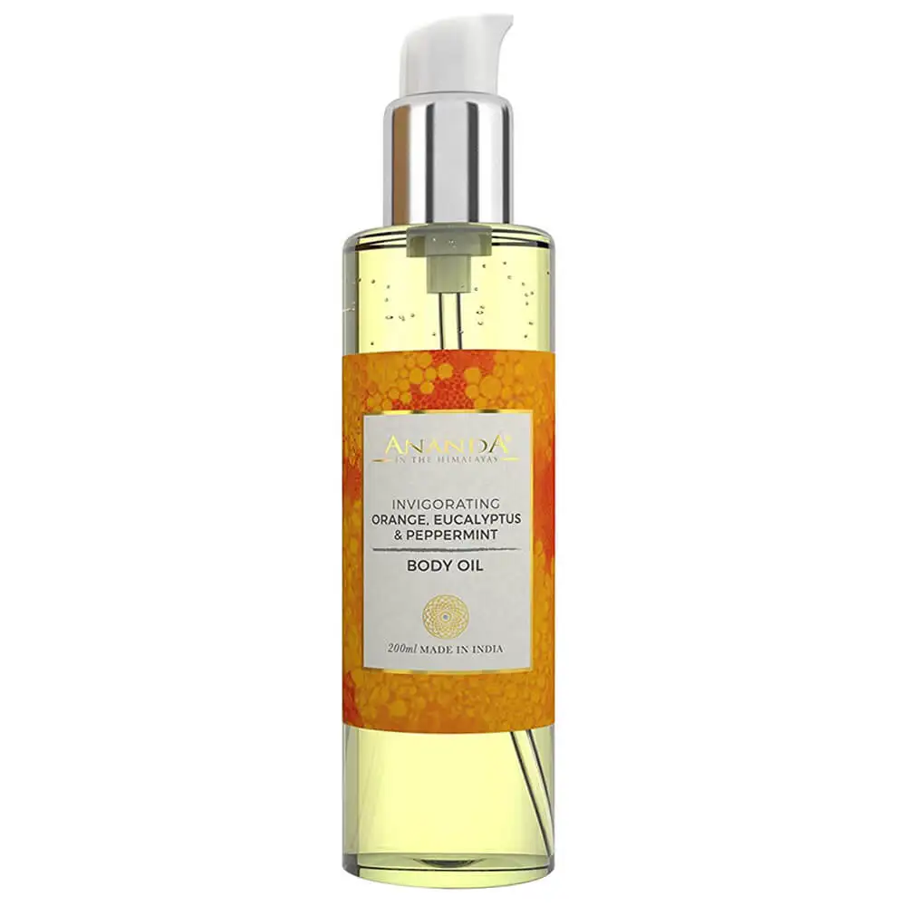 Ananda Invigorating Body Oil,  200 ml  Orange, Eucalyptus and Peppermint