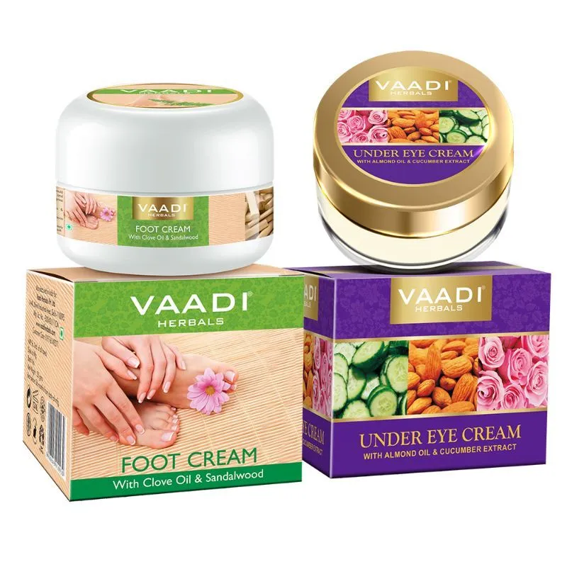 Vaadi Herbals Foot Cream & Under Eye Creme Combo