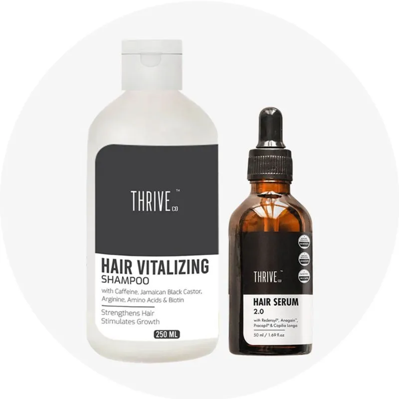 ThriveCo Restorative Hair Growth Kit: Hair Growth Serum & Hair Vitalizing Shampoo