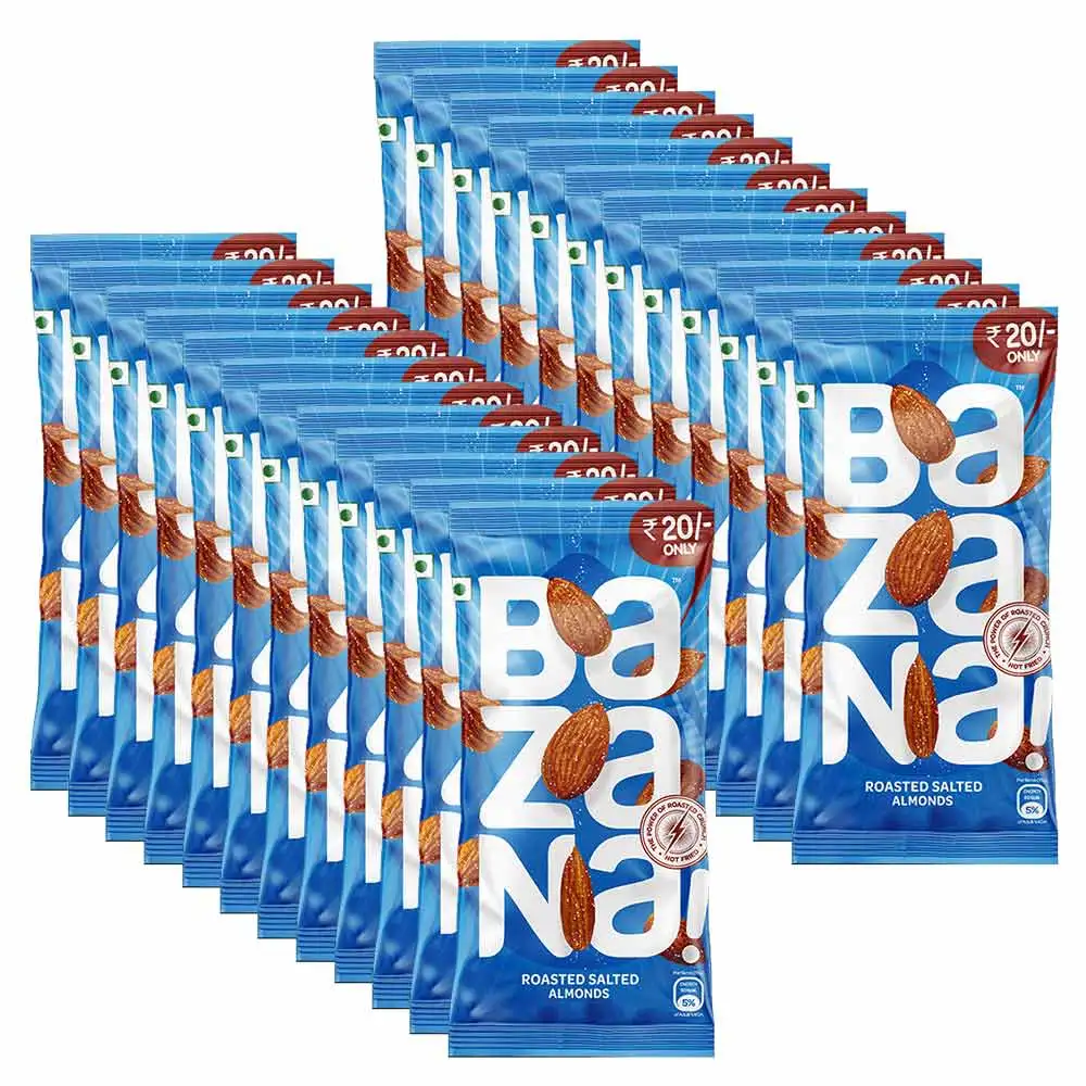 Bazana Roasted Salted Snack,  Almonds  24 Piece(s)/Pack